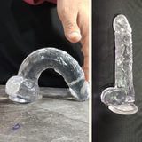 Enjoy night 8 Inch Non Vibrating Transparent Dildo