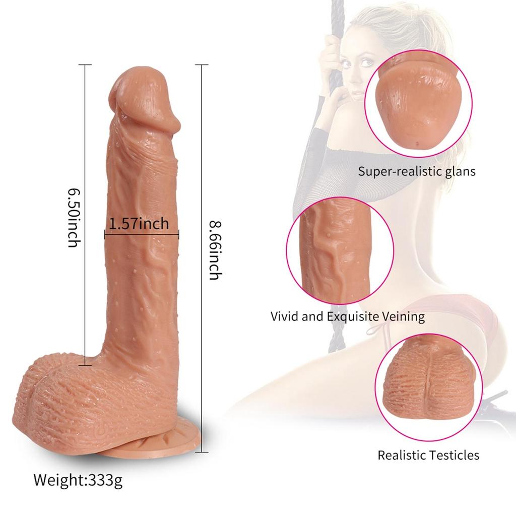 8Inch Realistic Dildo Messager