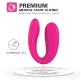 Rechargeable Waterproof Couple Massage VIbrator for Clitoral G-Spot Stimulation