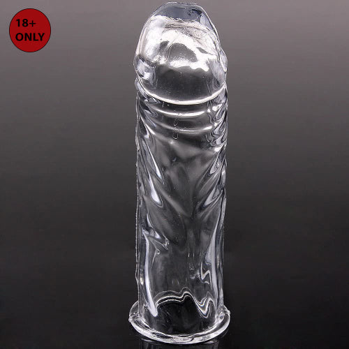 Long Crystal Transparent Reusable Condom
