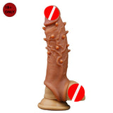 7 Inch Jumbo Spike Dotted Exteder Reusable Condom