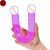 Double dong both Side G spot soft silicon massager for female 1 ps
