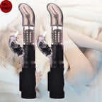 RABBIT VIBRATOR DARK BLACK COLOUR FOR G SPOT CLITORIS FEMALE BODY MASSAGER.
